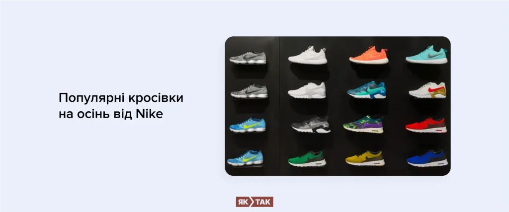 Популярні чоловічі кросівки на осінь Nike