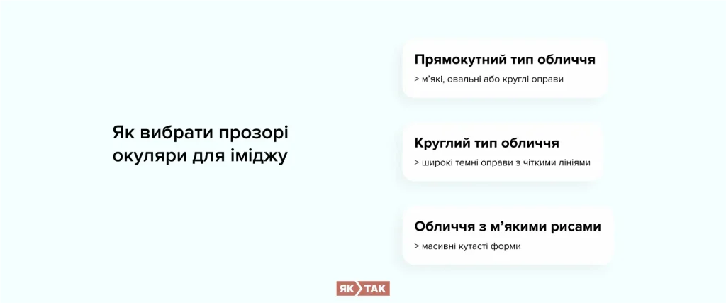 Як вибрати прозорі окуляри для іміджу