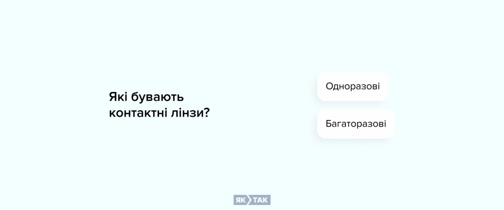 Види контактних лінз: одноразові та багаторазові